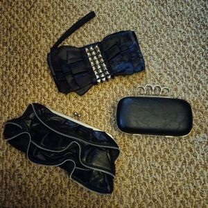 Elegant Black Women's Clutch Set